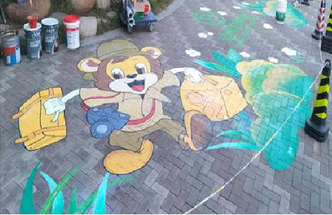 武平夏季画地面彩绘会遇到的问题