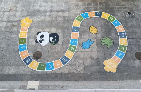 武平地面游戏彩绘