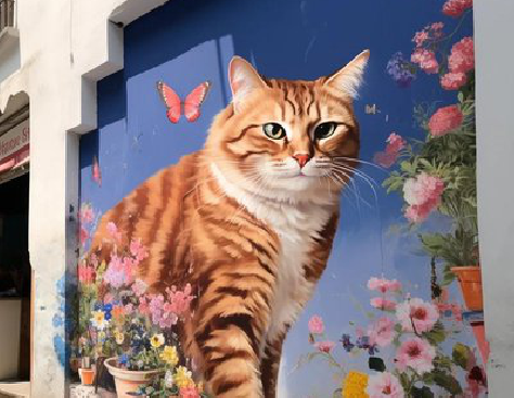 武平自己绘制有个性的手绘墙