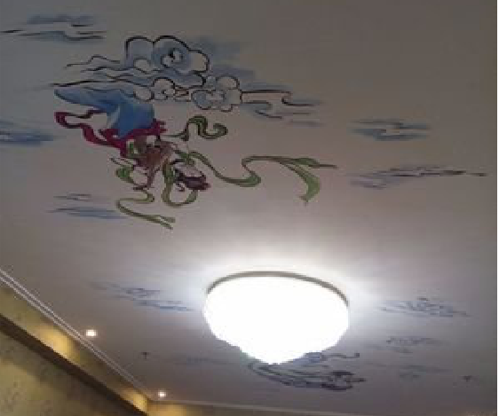 武平如何快速绘制天花板上的手绘墙？